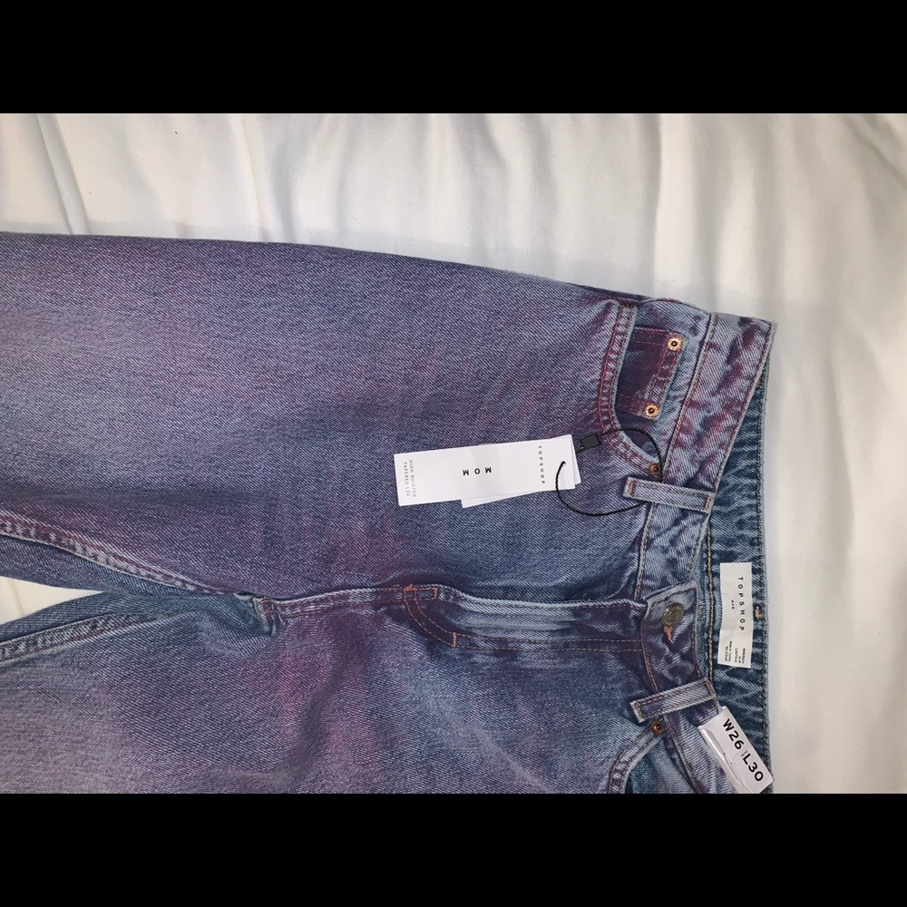 Pink ombré mom jeans